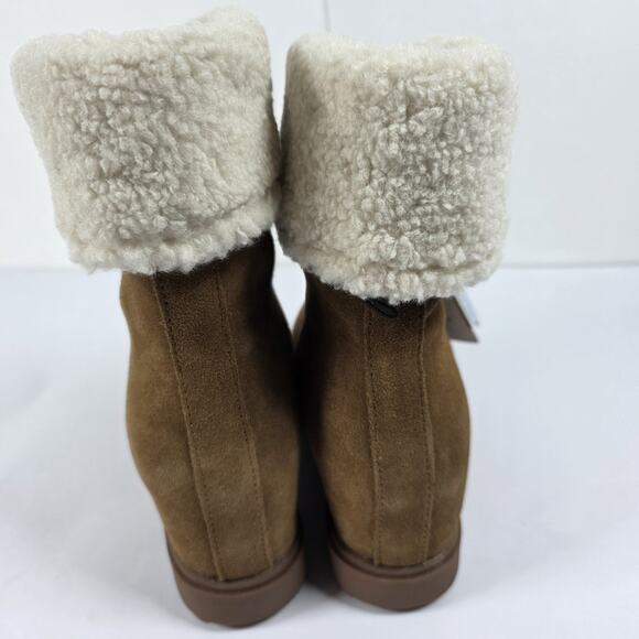 Ozark Trail Wedges Womens Winter Boots Size 7 Waterproof Faux Fur Zip Brown NWT - Picture 4 of 10